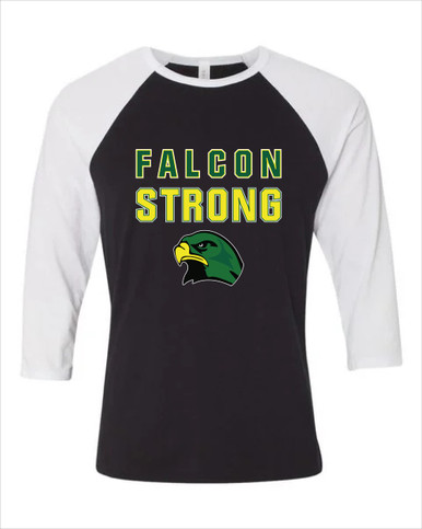 Huguenot Falcons Strong #2 Men's Baseball T-Shirt