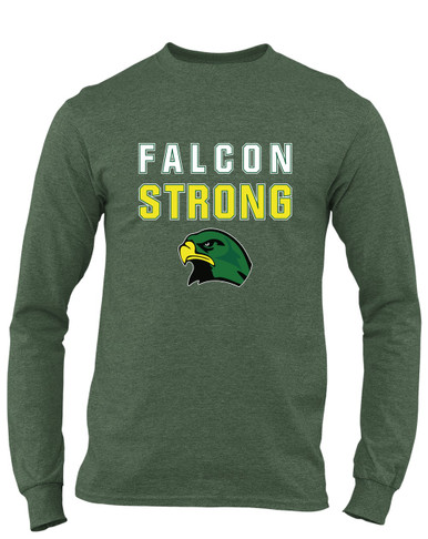 Huguenot Falcons Strong #2 Men's LS T-Shirt