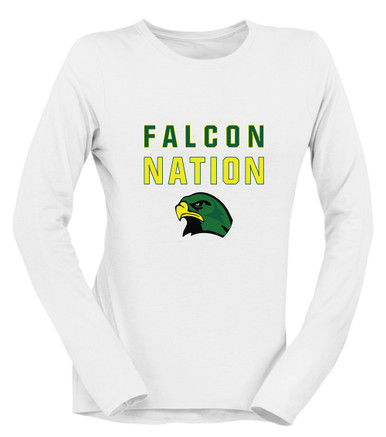 Huguenot Falcons Nation #2 Women's Premium LS T-Shirt