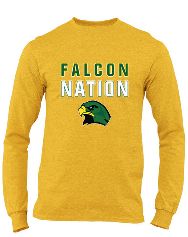 Huguenot Falcons Nation #2 Men's LS T-Shirt