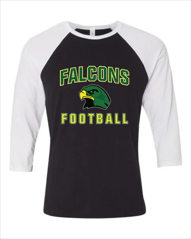 Huguenot Falcons Football #1 Men's Baseball T-Shirt