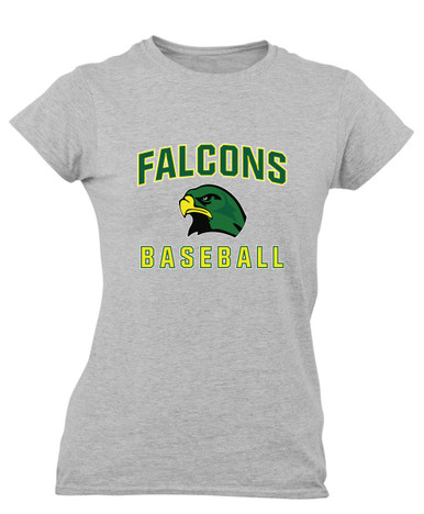 Huguenot Falcons Baseball #1 Women's SS T-Shirt