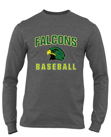 Huguenot Falcons Baseball #1 Men's LS T-Shirt