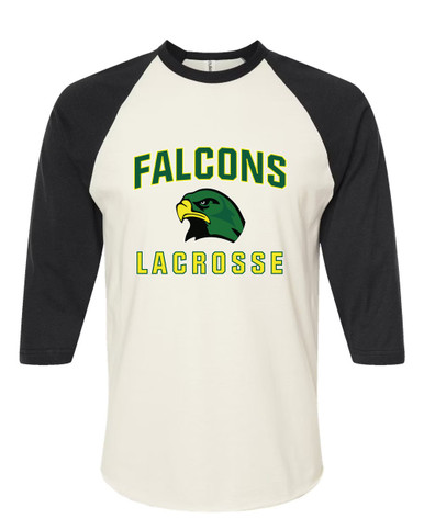 Huguenot Falcons Lacrosse Women's Baseball T-Shirt