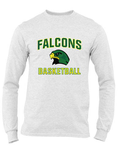 Huguenot Falcons Basketball #1 Men's LS T-Shirt