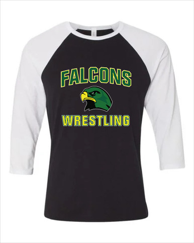 Huguenot Falcons Wrestling Men's Baseball T-Shirt
