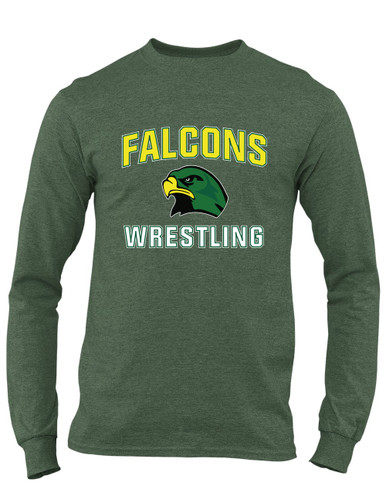 Huguenot Falcons Wrestling Men's LS T-Shirt