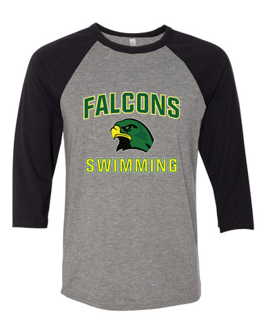 Huguenot Falcons Swimming Women's Baseball T-Shirt