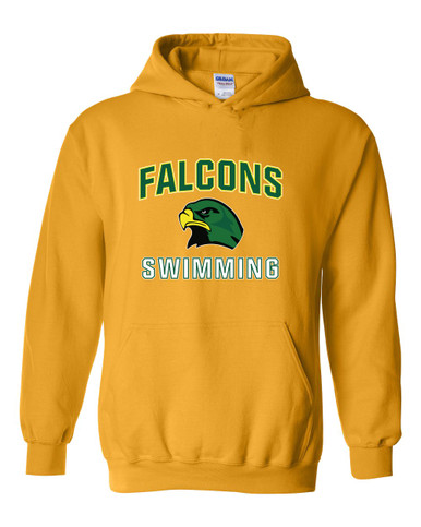 Huguenot Falcons Swimming Men's Hoodie