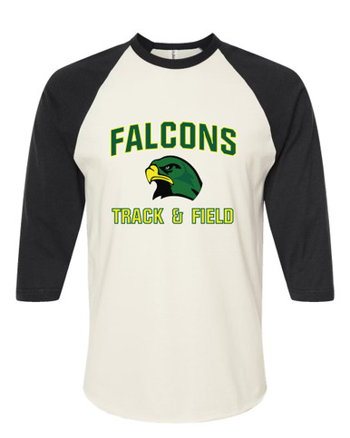 Huguenot Falcons Track & Field Men's Baseball T-Shirt