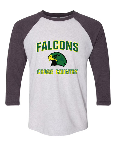 Huguenot Falcons Cross Country Women's Baseball T-Shirt