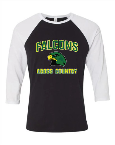 Huguenot Falcons Cross Country Men's Baseball T-Shirt