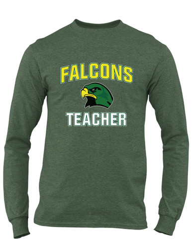 Huguenot Falcons Teacher Men's LS T-Shirt