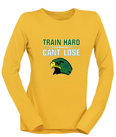 Huguenot Falcons Train Hard, Can't Lose Women's LS T-Shirt