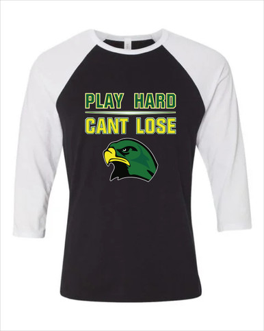 Huguenot Falcons Play Hard, Can't Lose Men's Baseball T-Shirt