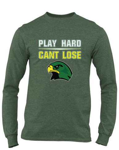 Huguenot Falcons Play Hard, Can't Lose Men's Premium LS T-Shirt