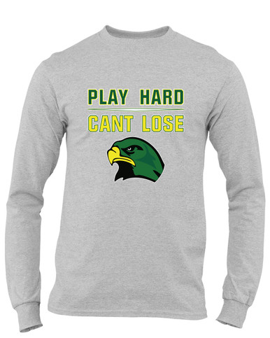 Huguenot Falcons Play Hard, Can't Lose Men's LS T-Shirt