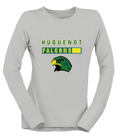 Huguenot Falcons Mascot #7 Women's Premium LS T-Shirt