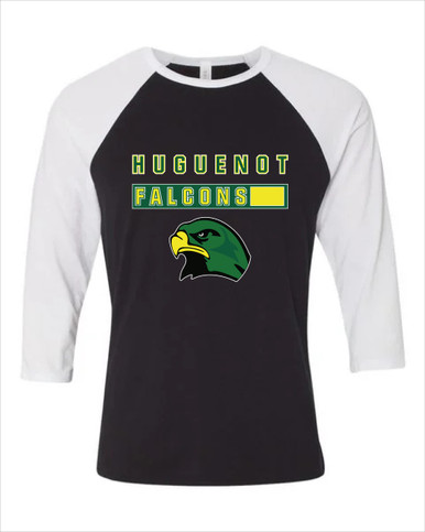 Huguenot Falcons Mascot #7 Women's Baseball T-Shirt