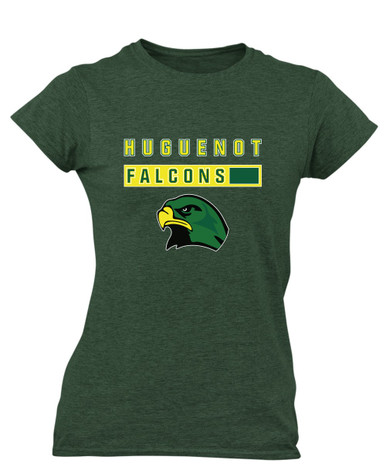Huguenot Falcons Mascot #7 Women's SS T-Shirt