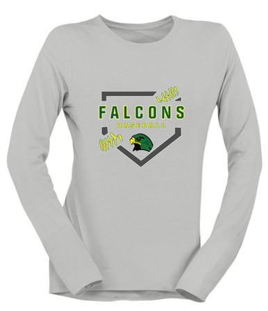 Huguenot Falcons Baseball #2 Women's Premium LS T-Shirt