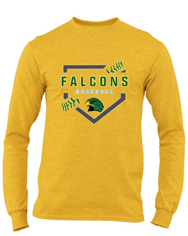 Huguenot Falcons Baseball #2 Men's LS T-Shirt