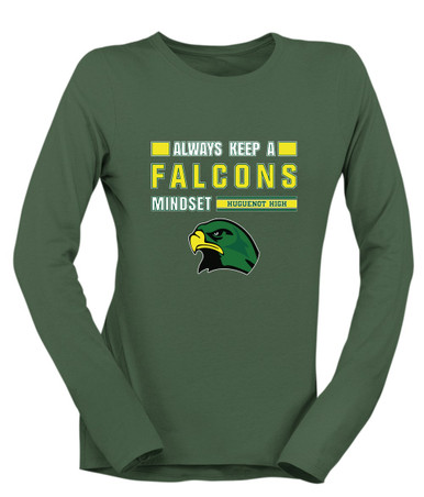 Huguenot Falcons Mindset Women's LS T-Shirt