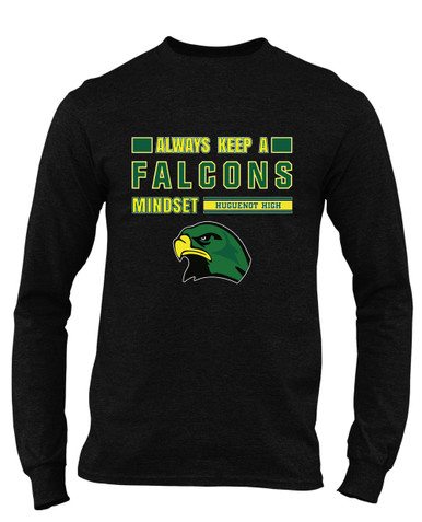 Huguenot Falcons Mindset Men's LS T-Shirt