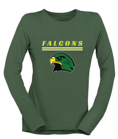Huguenot Falcons Mascot #8 Women's Premium LS T-Shirt