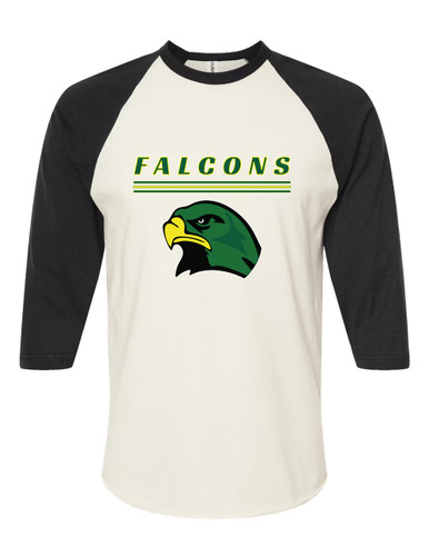 Huguenot Falcons Mascot #8 Men's Baseball T-Shirt