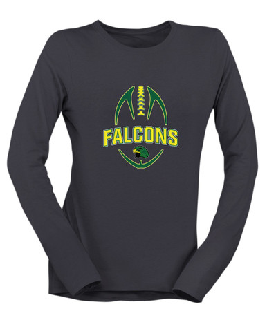 Huguenot Falcons Football #5 Women's Premium LS T-Shirt
