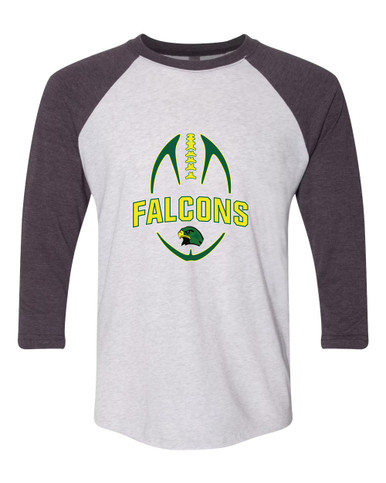 Huguenot Falcons Football #5 Men's Baseball T-Shirt