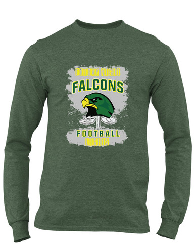 Huguenot Falcons Football #6 Men's LS T-Shirt