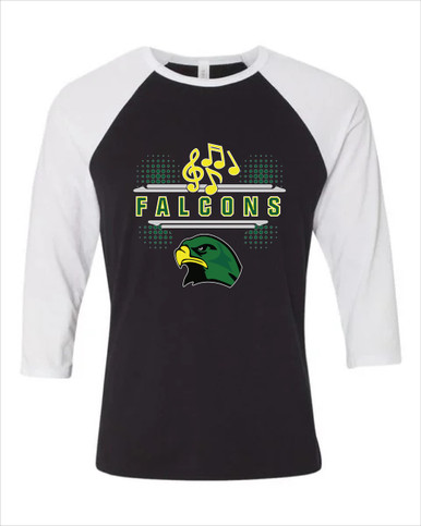 Huguenot Falcons Band # 3 Women's Baseball T-Shirt
