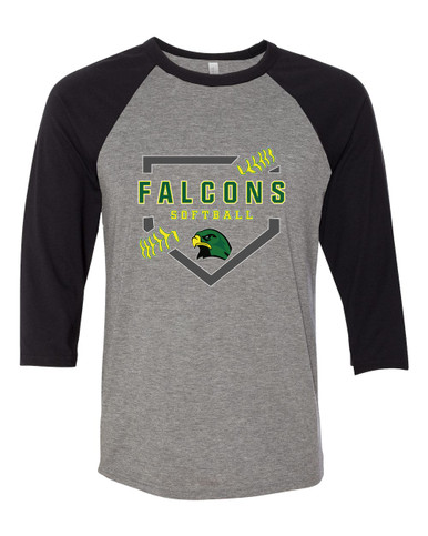 Huguenot Falcons Softball #2 Women's Baseball T-Shirt