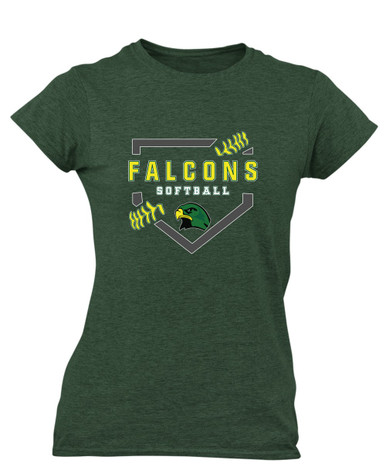 Huguenot Falcons Softball #2 Women's Premium SS T-Shirt