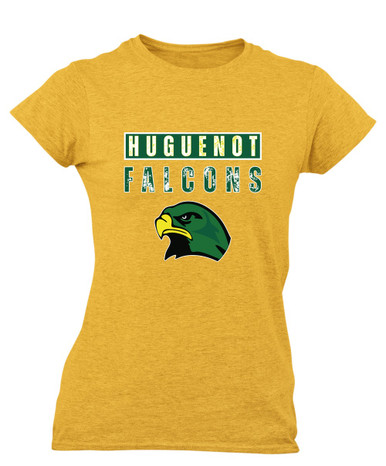 Huguenot Falcons Mascot #9 Women's SS T-Shirt