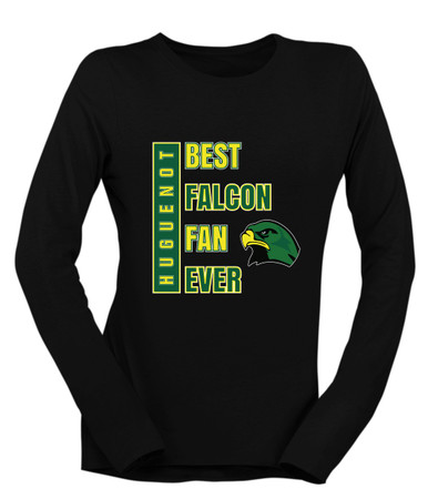 Huguenot Falcons Best Falcon Fan Women's LS T-Shirt