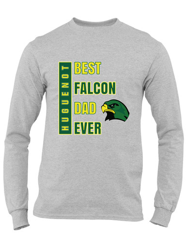 Huguenot Falcons Best Falcon Dad Men's LS T-Shirt