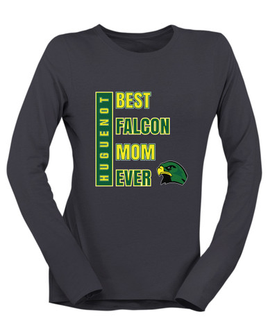 Huguenot Falcons Best Falcon Mom Women's LS T-Shirt