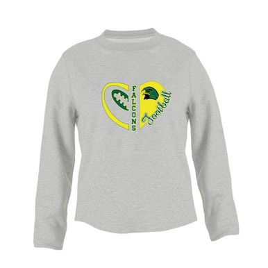 Huguenot Falcons Heart Football Women's Sweatshirt