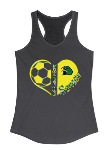 Huguenot Falcons Heart Soccer Women's Tank Top