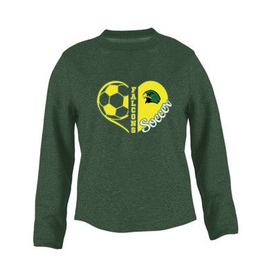Huguenot Falcons Heart Soccer Women's Sweatshirt