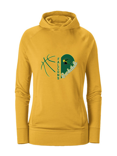 Huguenot Falcons Heart Basketball Women's Hoodie