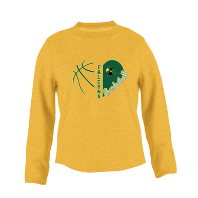 Huguenot Falcons Heart Basketball Women's Sweatshirt