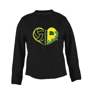 Huguenot Falcons Heart Volleyball Women's Sweatshirt
