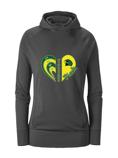 Huguenot Falcons Heart Track Women's Hoodie