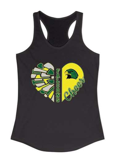 Huguenot Falcons Heart Cheer Women's Tank Top