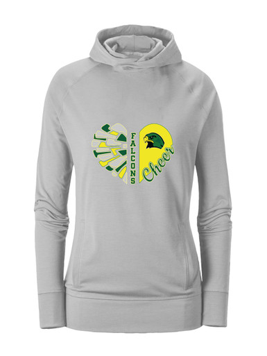 Huguenot Falcons Heart Cheer Women's Hoodie