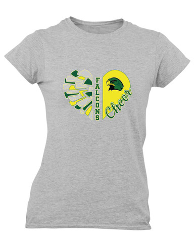 Huguenot Falcons Heart Cheer Women's Premium SS T-Shirt